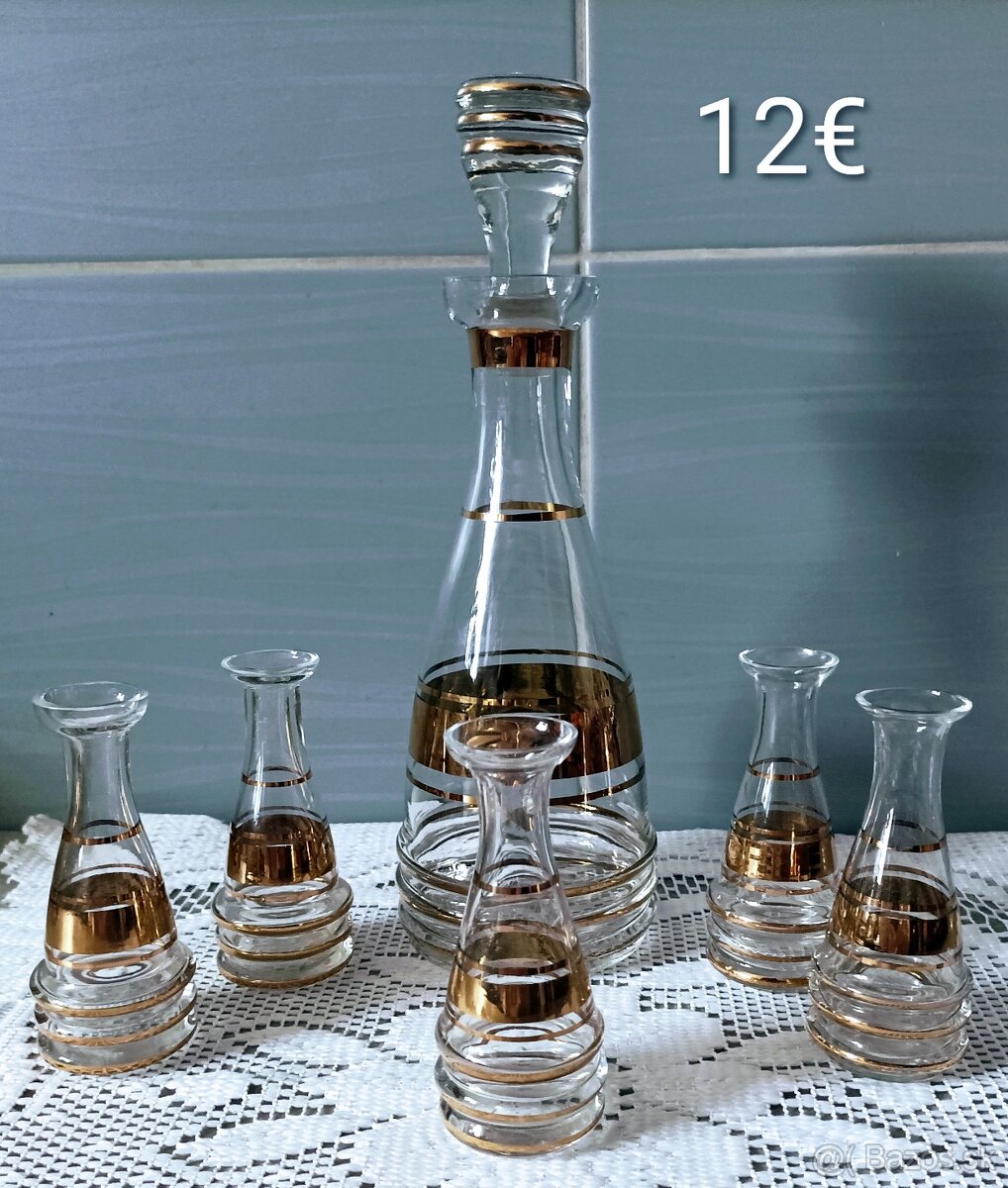 Retro karafy + poháre - 9