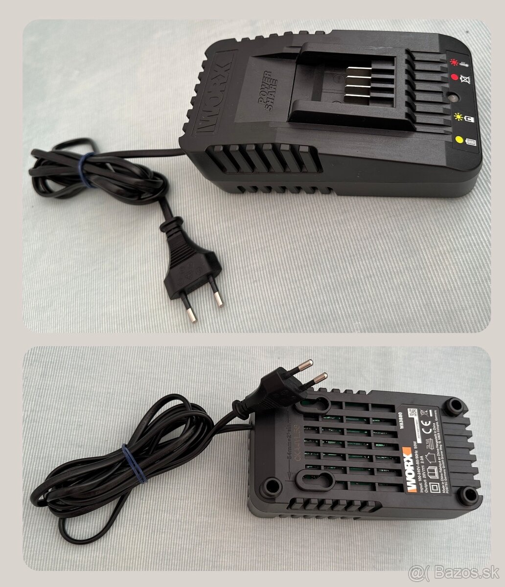 Aku pracovné svetlo WORX 20V WX026.9 s AKU a NABÍJAČKOU - 9