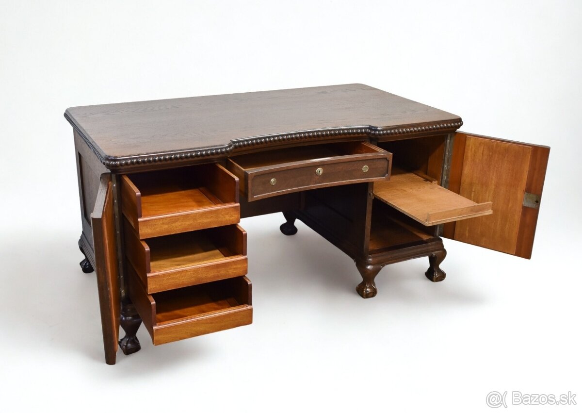 Psací stůl- starožitný nábytok - 9
