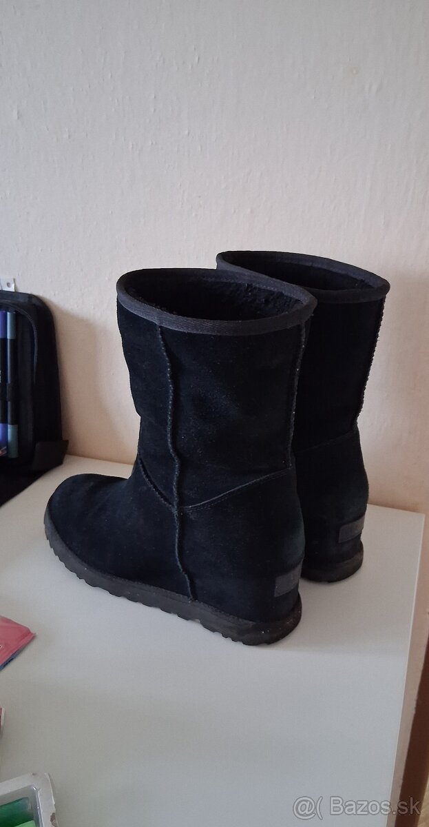 Čižmy kožené originál UGG snehule topánky ovčia vlna - 9