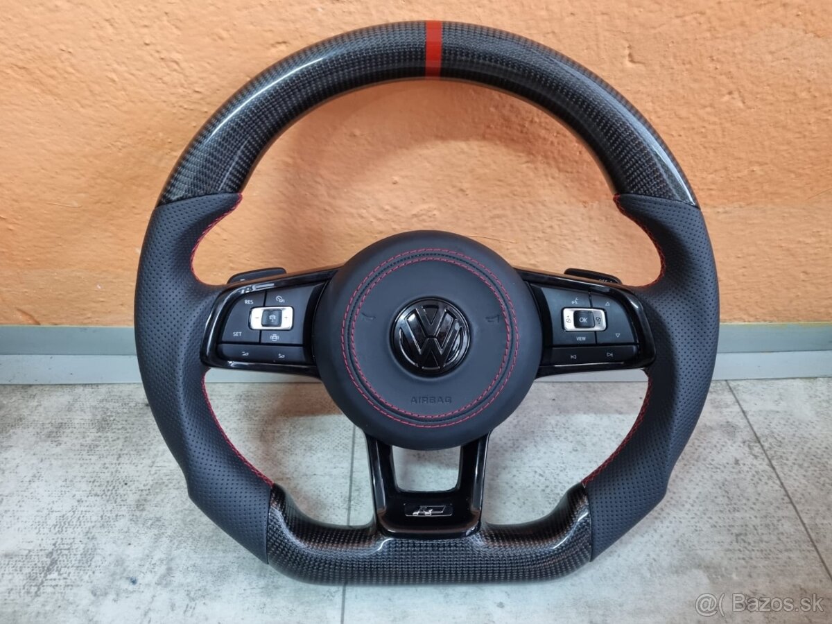 VOLANT VOLKSWAGEN R RLINE GTD GTI - KOZA / KARBÓN - 9