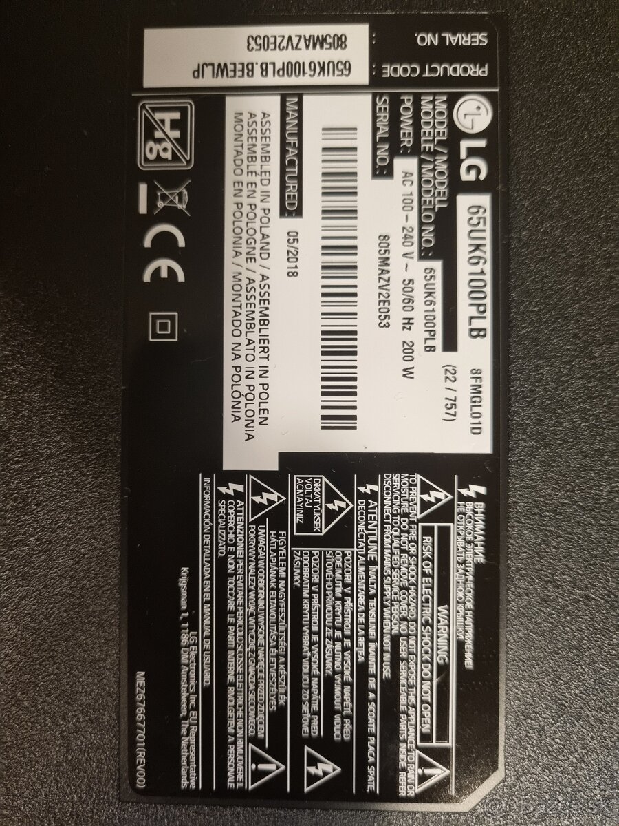 Napajacia základná doska LG 65UK6100PLB - 9