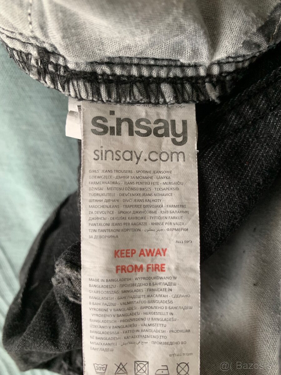 Čierny-sivý rifle Sinsay 140 - 9