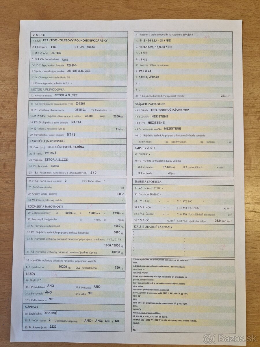 Predám ZETOR 7245 - 9