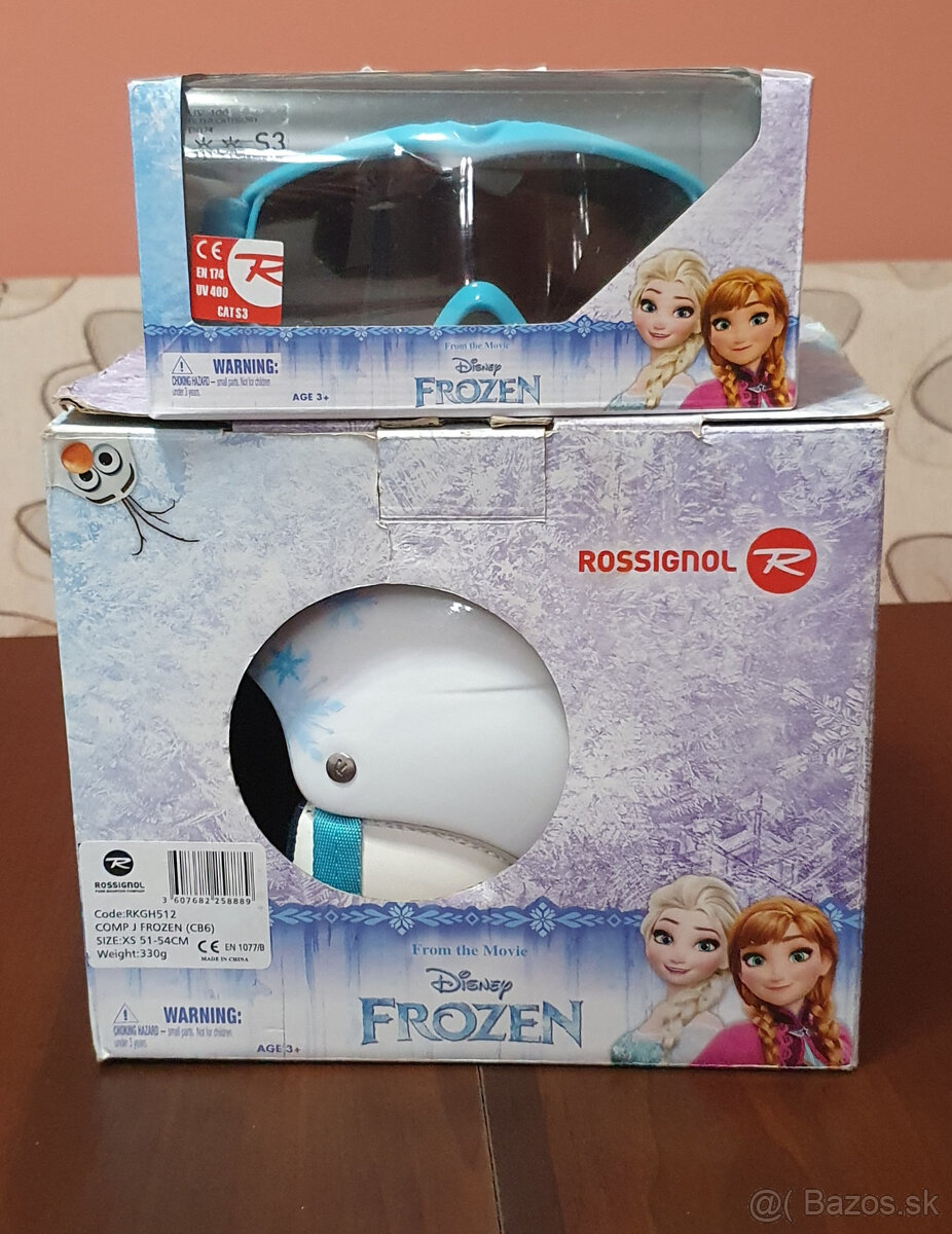 Predám detskú lyžiarsku prilbu s okuliarmi zn. ROSSIGNOL ; X - 9