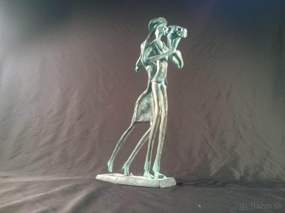Stretnutie -Bronzová socha - 9