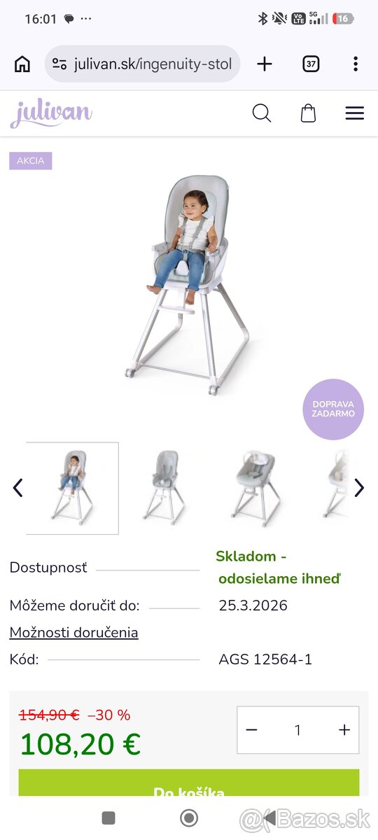 Jedálenská stolička INGENUITY - 9