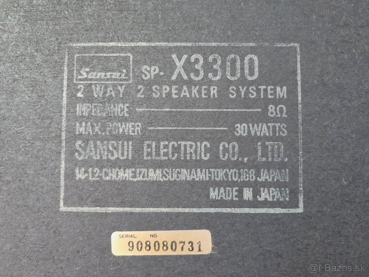 Vintage Sansui SP-X3300 - 9