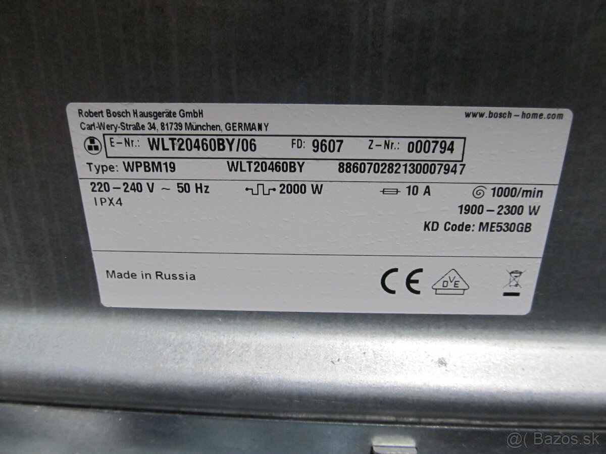 Práčka Bosch Slim - 9