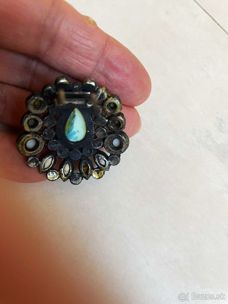 Starožitná vintage brošňa - 9