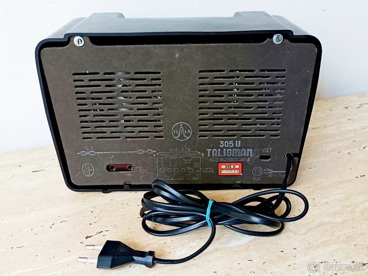 Krásné starožitné rádio Tesla Talisman 305U, top stav - 9