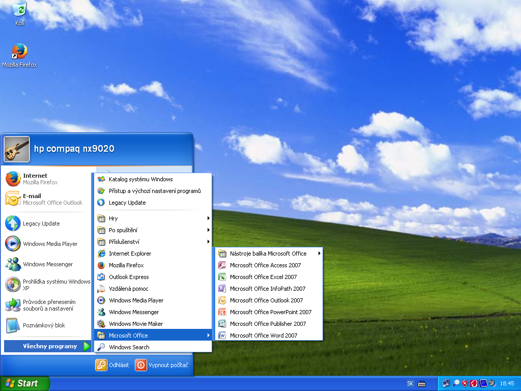 Predám starý notebook z win xp Intel cereon m 756 mb ram 40 - 9