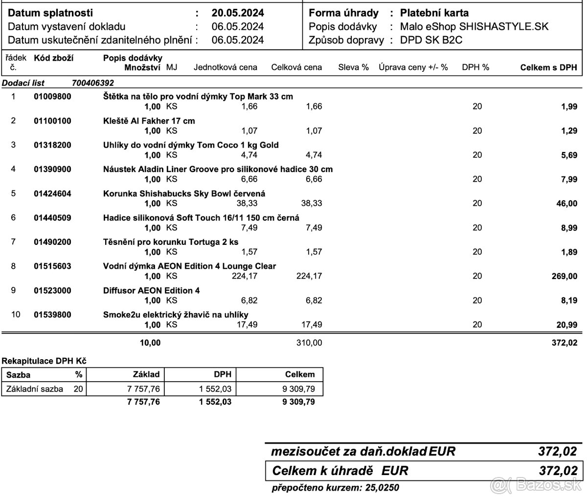 Vodná fajka Aeon Edition 4 Lounge Clear + príslušenstvo - 9