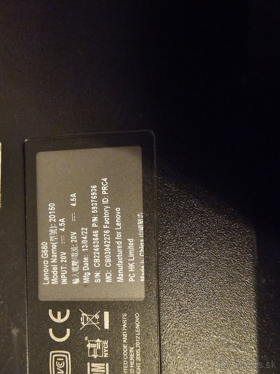 Notebook Lenovo G580 8B RAM 512GB SDD - 9