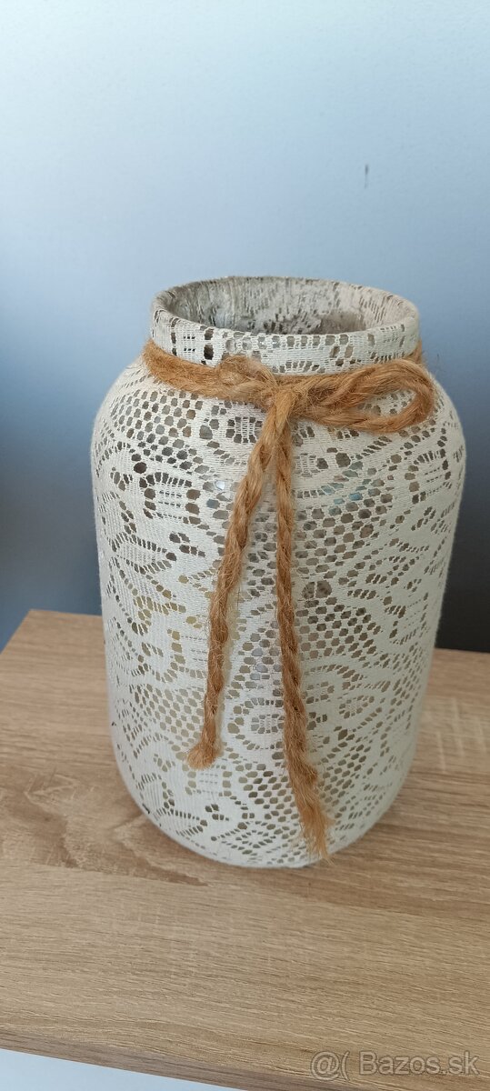 Handmade BOHO svietniky veľké : svadobná výzdoba - 9