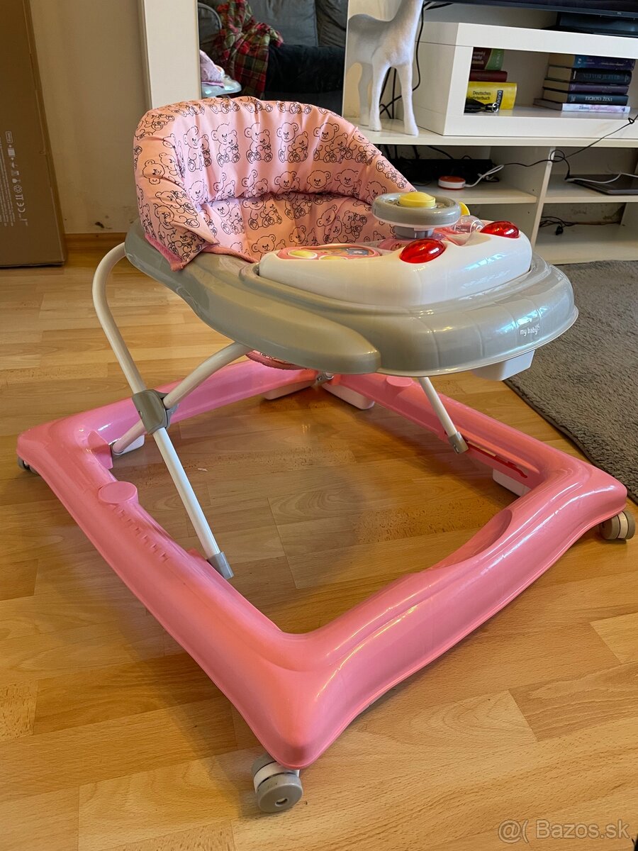 Detské chodítko - Ružové - 9