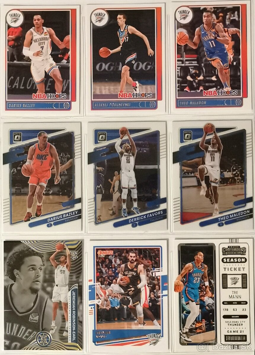 Kartičky NBA - Oklahoma Thunder (101 kariet) - 9