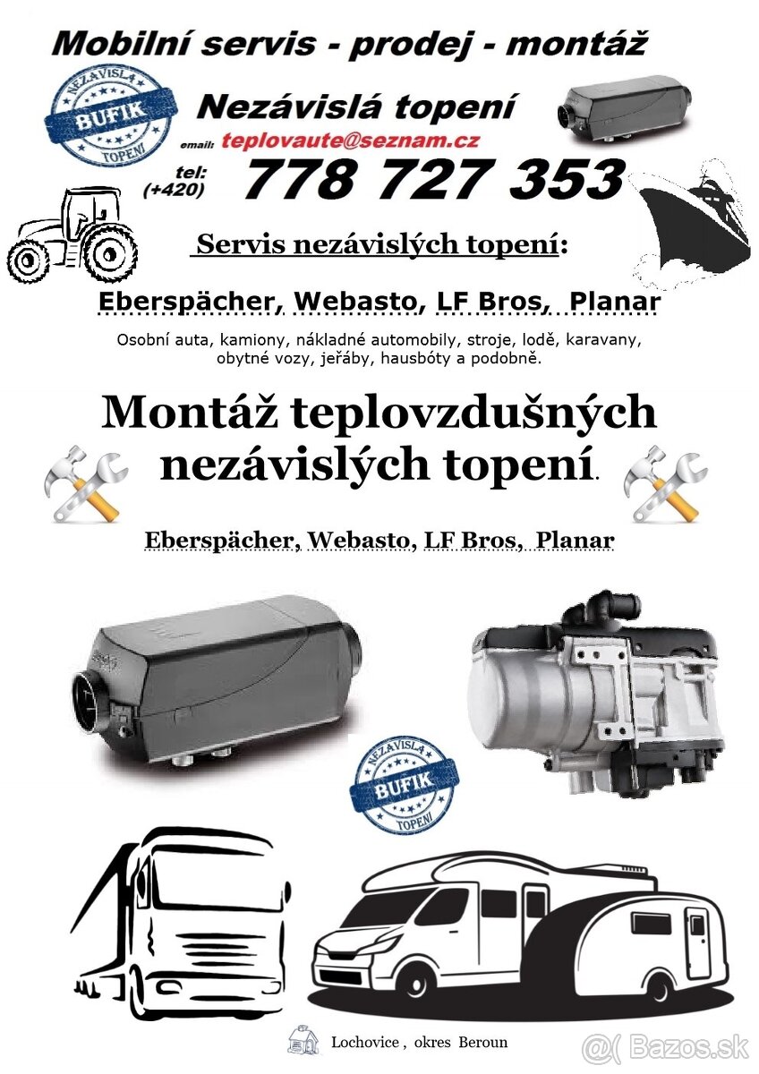 webasto Air top 2000 stc diesel 24 volt nové - 9