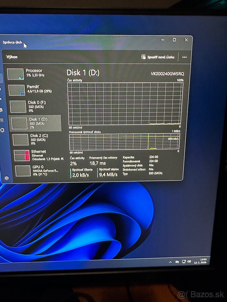 Predám herný pc Ryzen 5, RTX, 16GB Ram, SSD - 9
