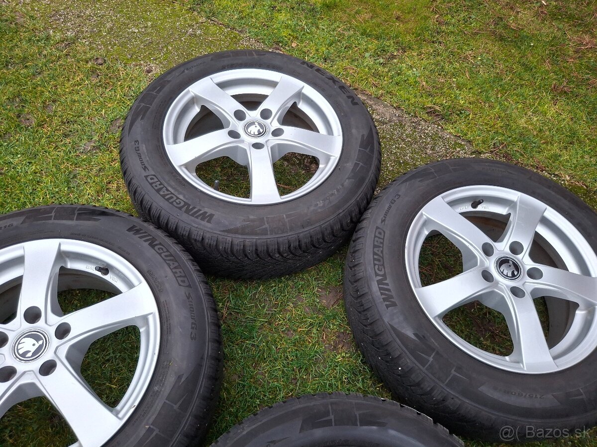 16" ALU 5x112 (škoda a iné) + zimné 215/60 r16 8,5mm TOP - 9