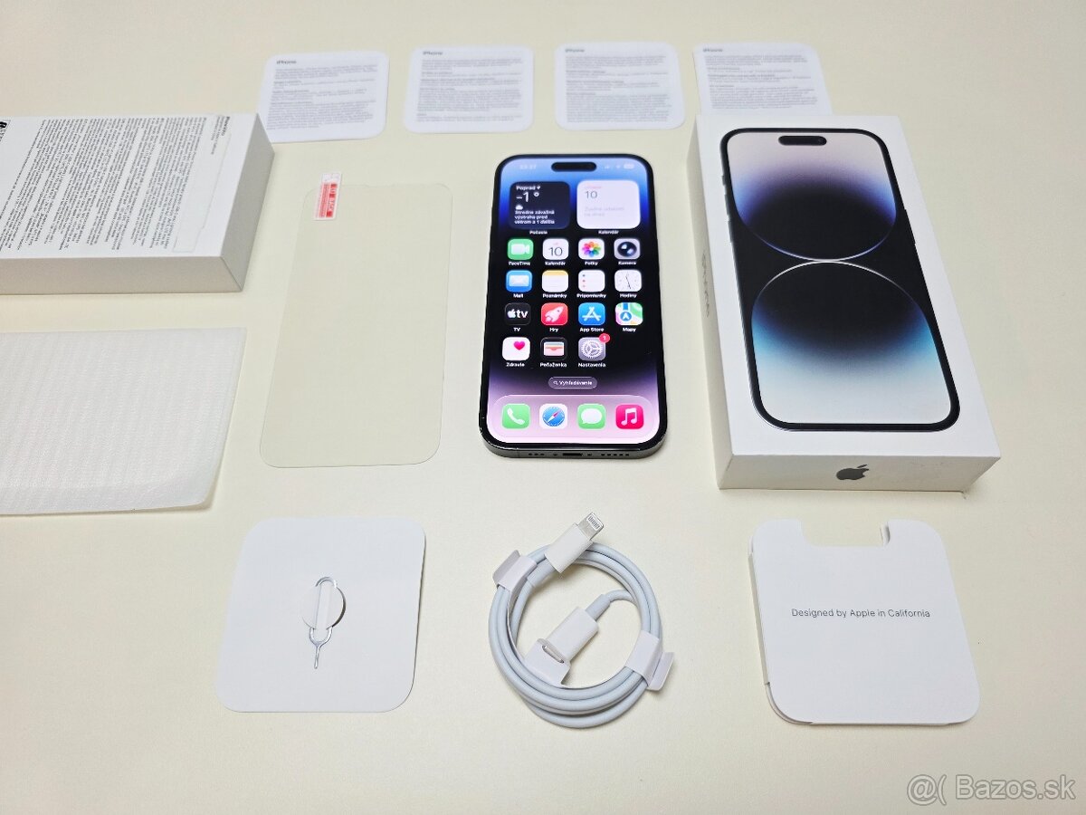 APPLE IPHONE 14 PRO 128GB BLACK,BATERKA 100% - 9