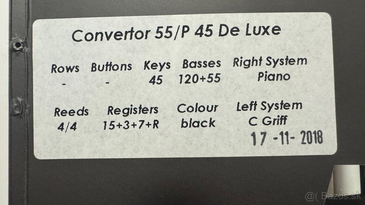 Akordeón Pigini convertor 55P/P 45 de Luxe - 9
