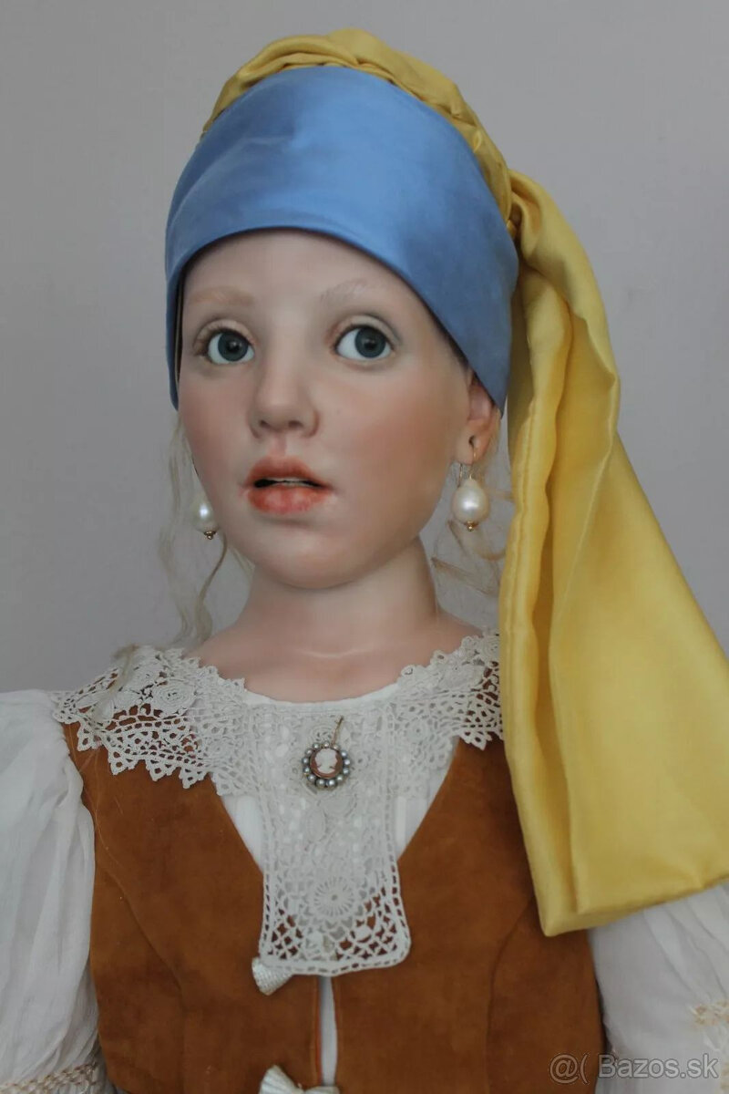 PORCELÁNOVÁ BÁBIKA od HILDEGARD GÜNZEL Dievča s perlovou náu - 9