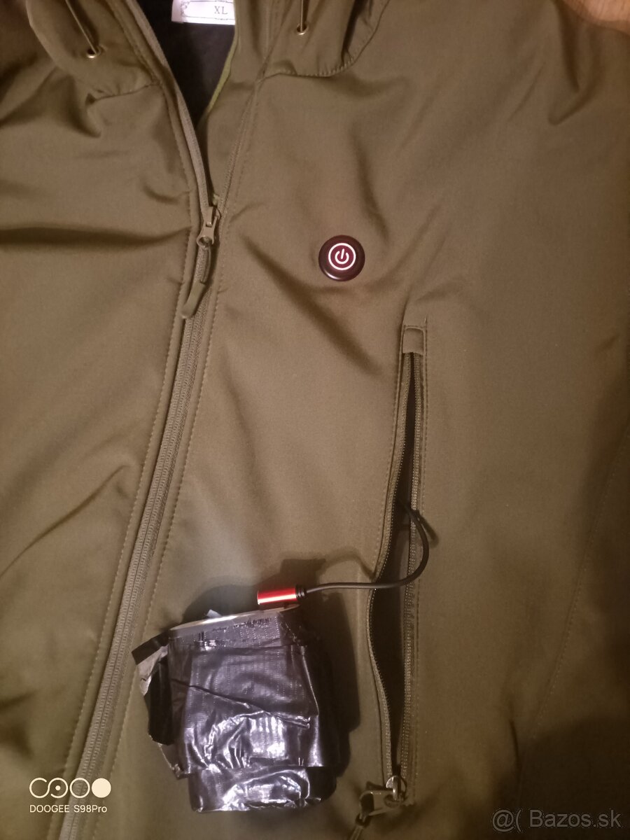 Predám vyhrievanu softshellku olivovej farby vel.L - 9