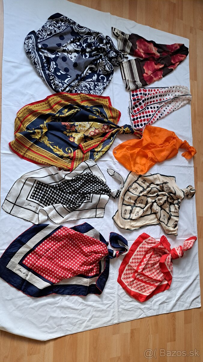 Hodvábne, vlnené šatky, šály - 9