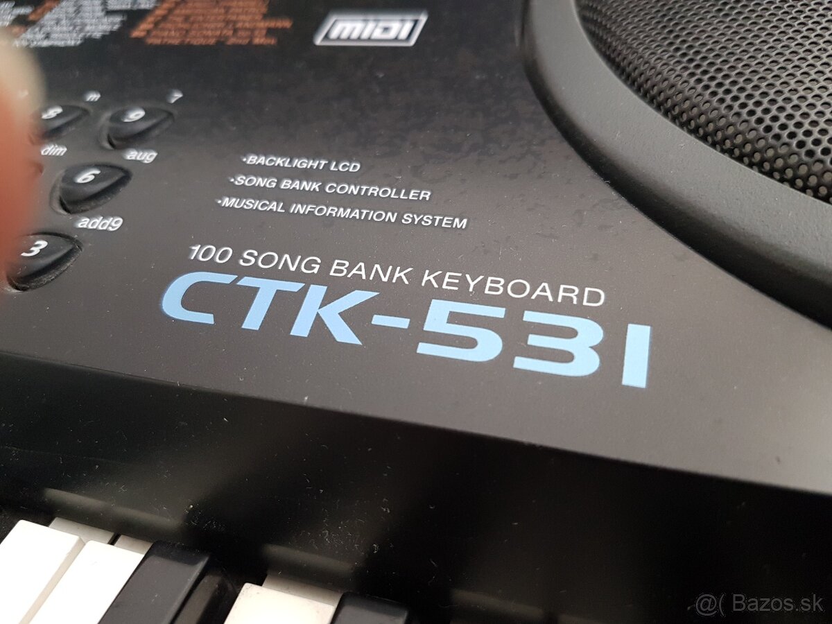 Predám keyboard CASIO CTK-531 - 9