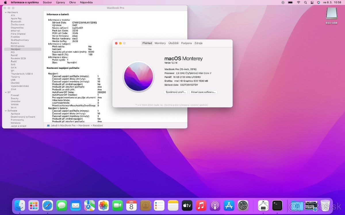 ▼Apple MacBook Pro 15" (2016) A1707 - 15,4" / i7-6700HQ / - 9