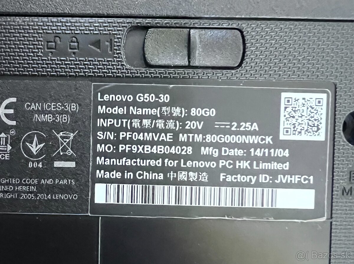 Lenovo G50 / Intel N2840 / 4GB RAM / 128GB SSD / 15.6" - 9