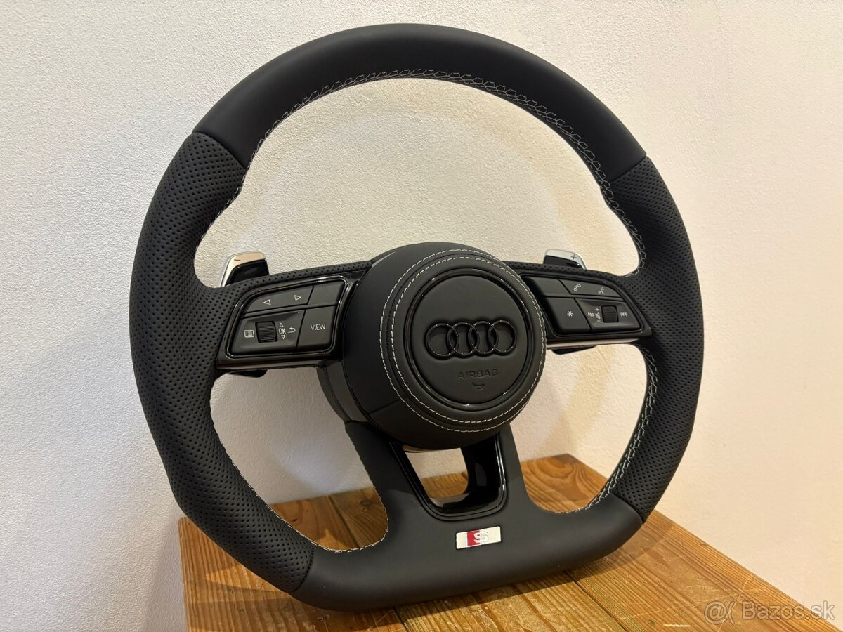 AUDI S-kovy VOLANT MULTIFUNKCNY S PÁDLAMI A3 A4 A5 A6 Q5 Q7 - 9