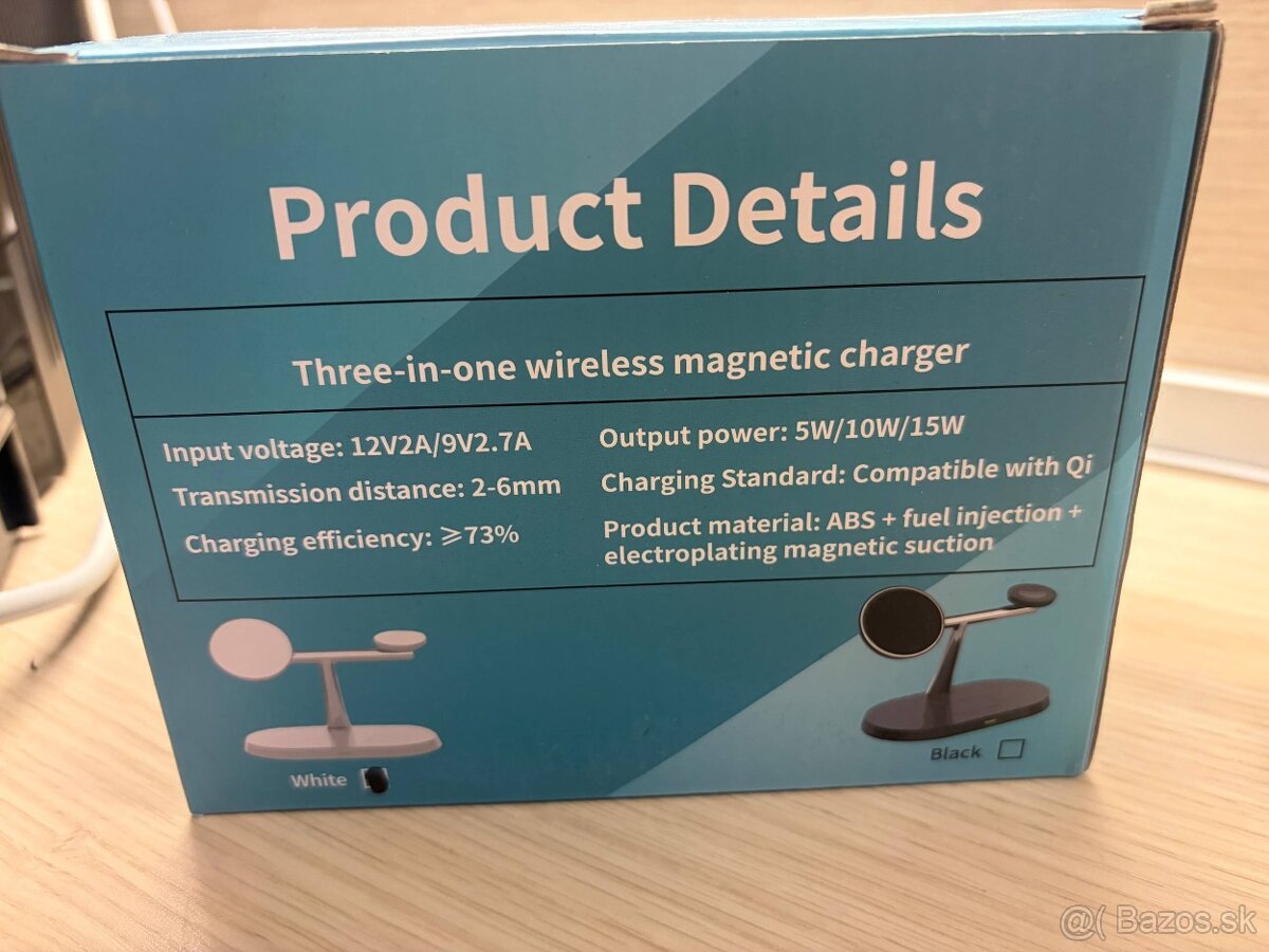 Bezdrôtová nabíjačka pre smartfón 3 v 1 (nová) - 9