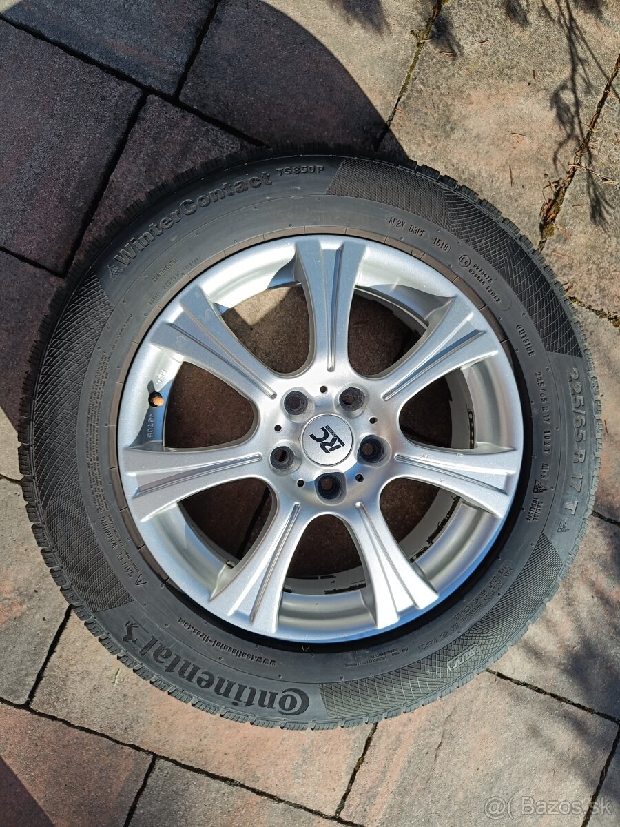 17" disky RC Design so zimnými pneu Continental 225/65 R17 - 9