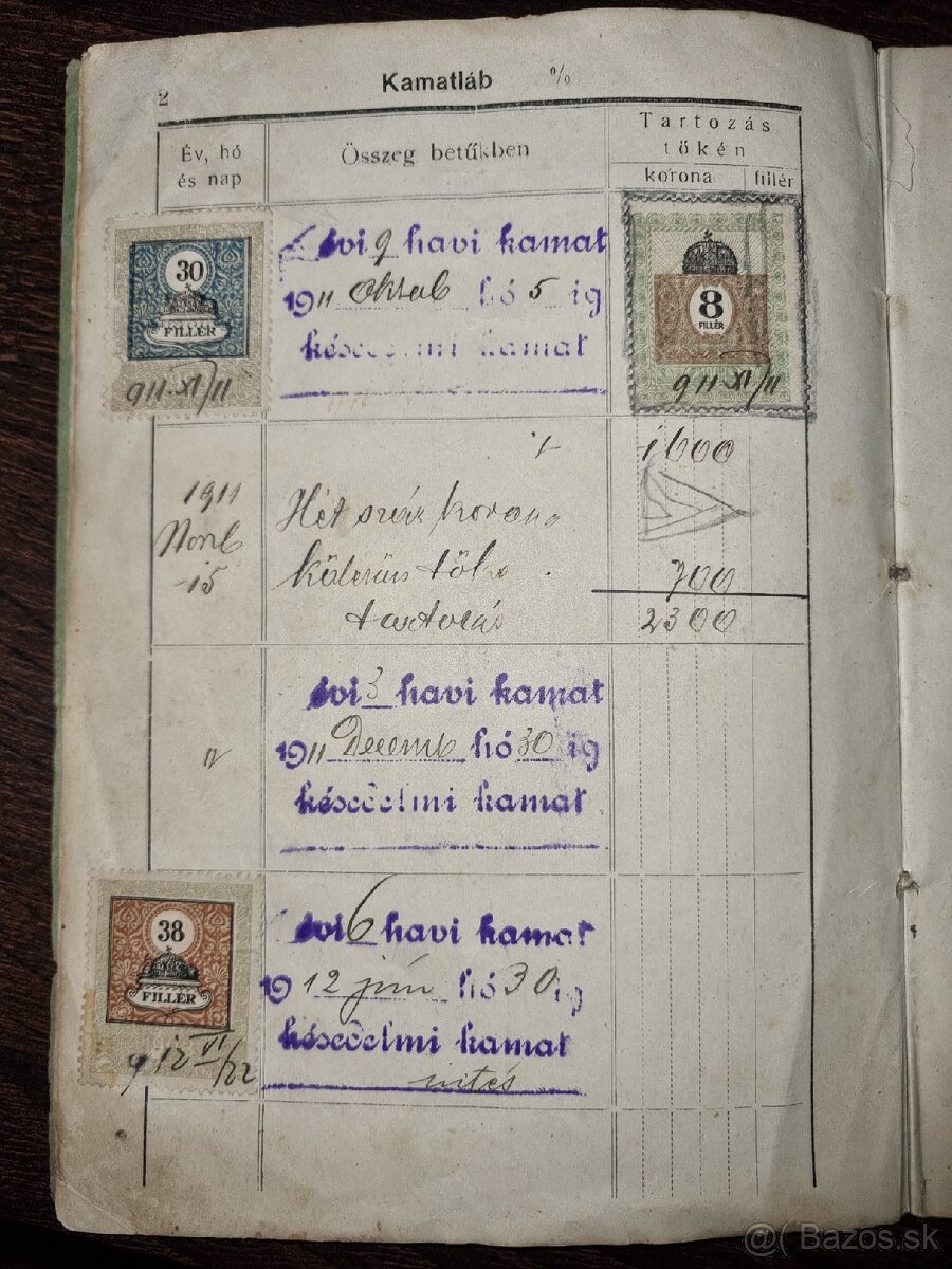 Hypotekarna knižka r.1913 - 9