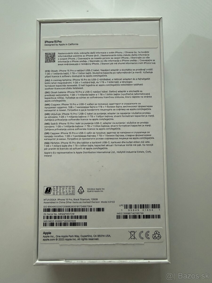 Predám IPHONE 15 PRO 128 GB BLACK - 9