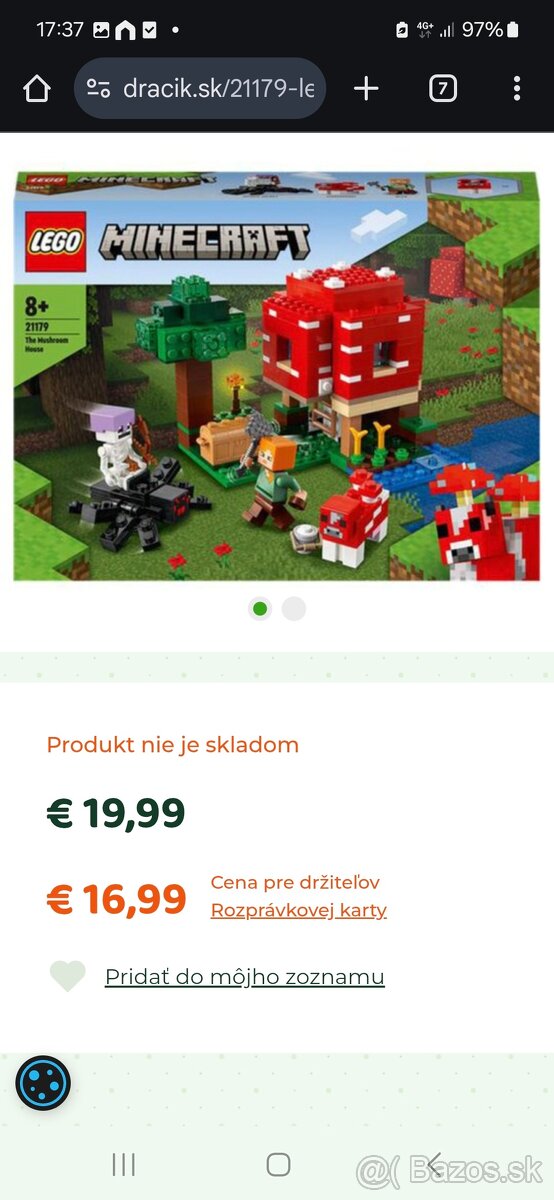 Lego Minecraft rozne druhy - 9