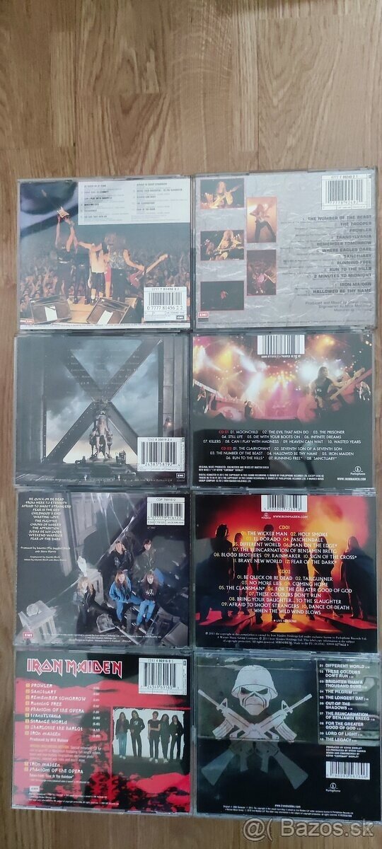 Prodám CD Iron Maiden Nové a Hrané.1 - 9