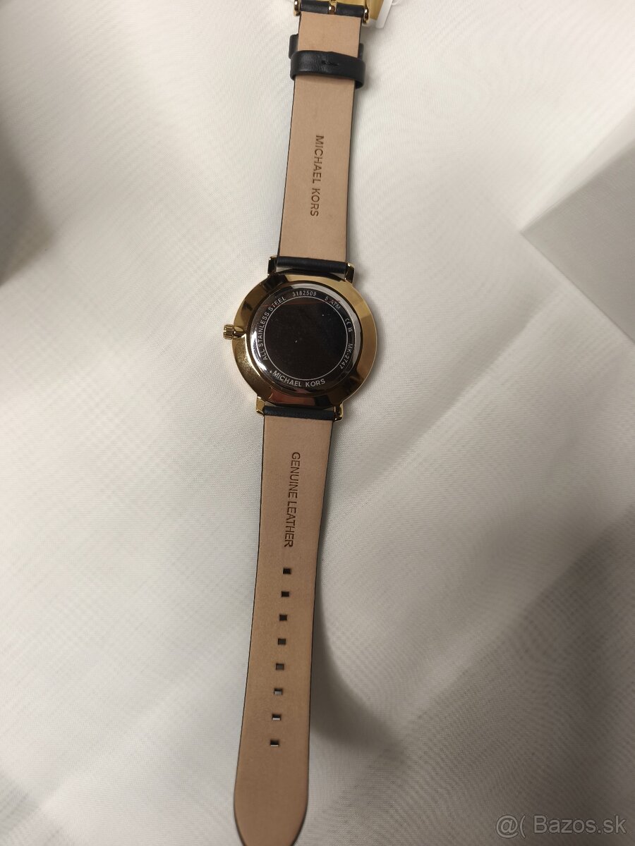 Čierne kožené hodinky zn. Michael Kors - 9