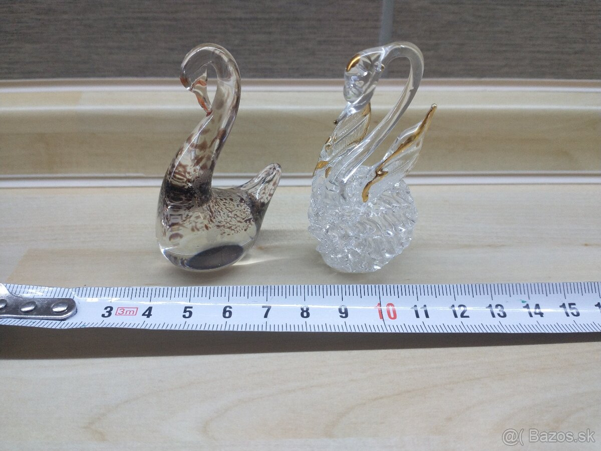 angličáky, miniatúry, vázička, porcelán, labute - 9