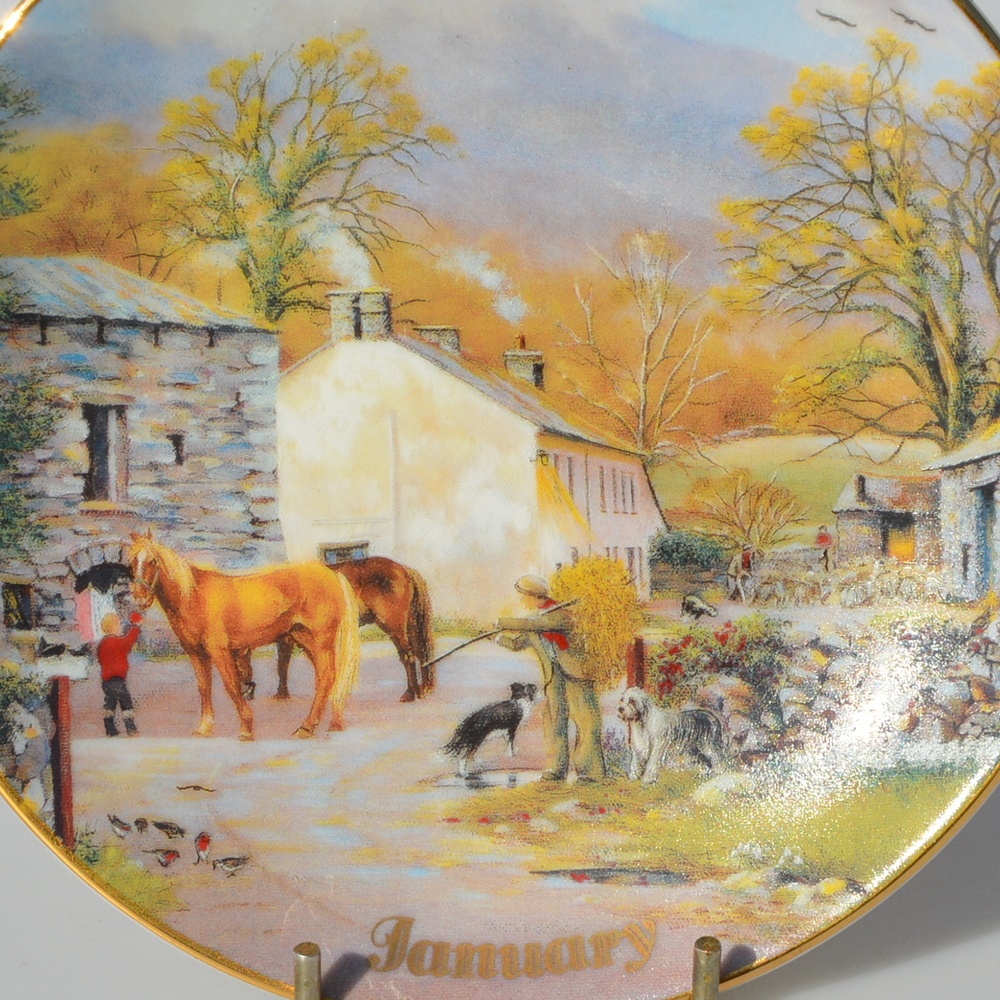 Sada - kompletná zbierka 12 mesiacov - 12 tanierov na stenu - 9