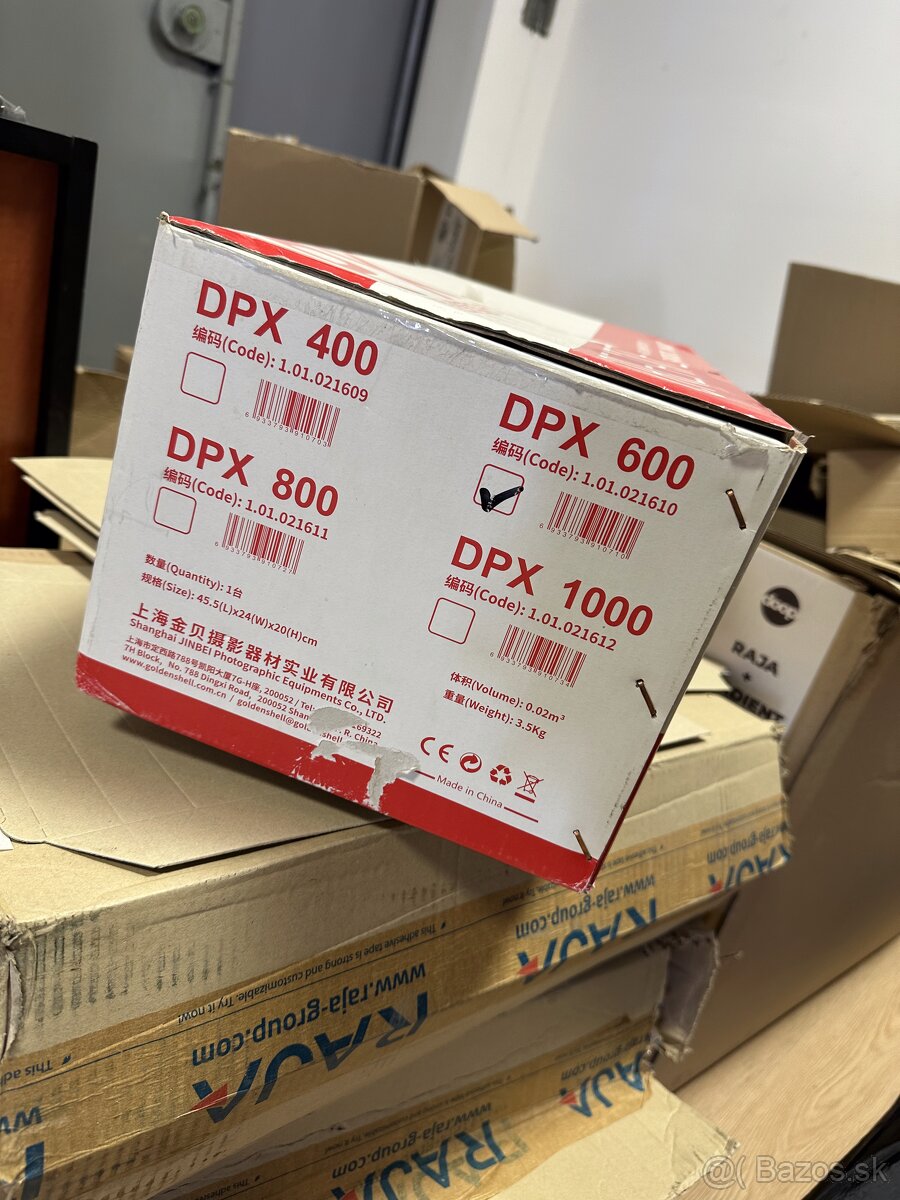 Jinbei DPX 600 štúdiový blesk + statív, reflektor, voštiny.. - 9