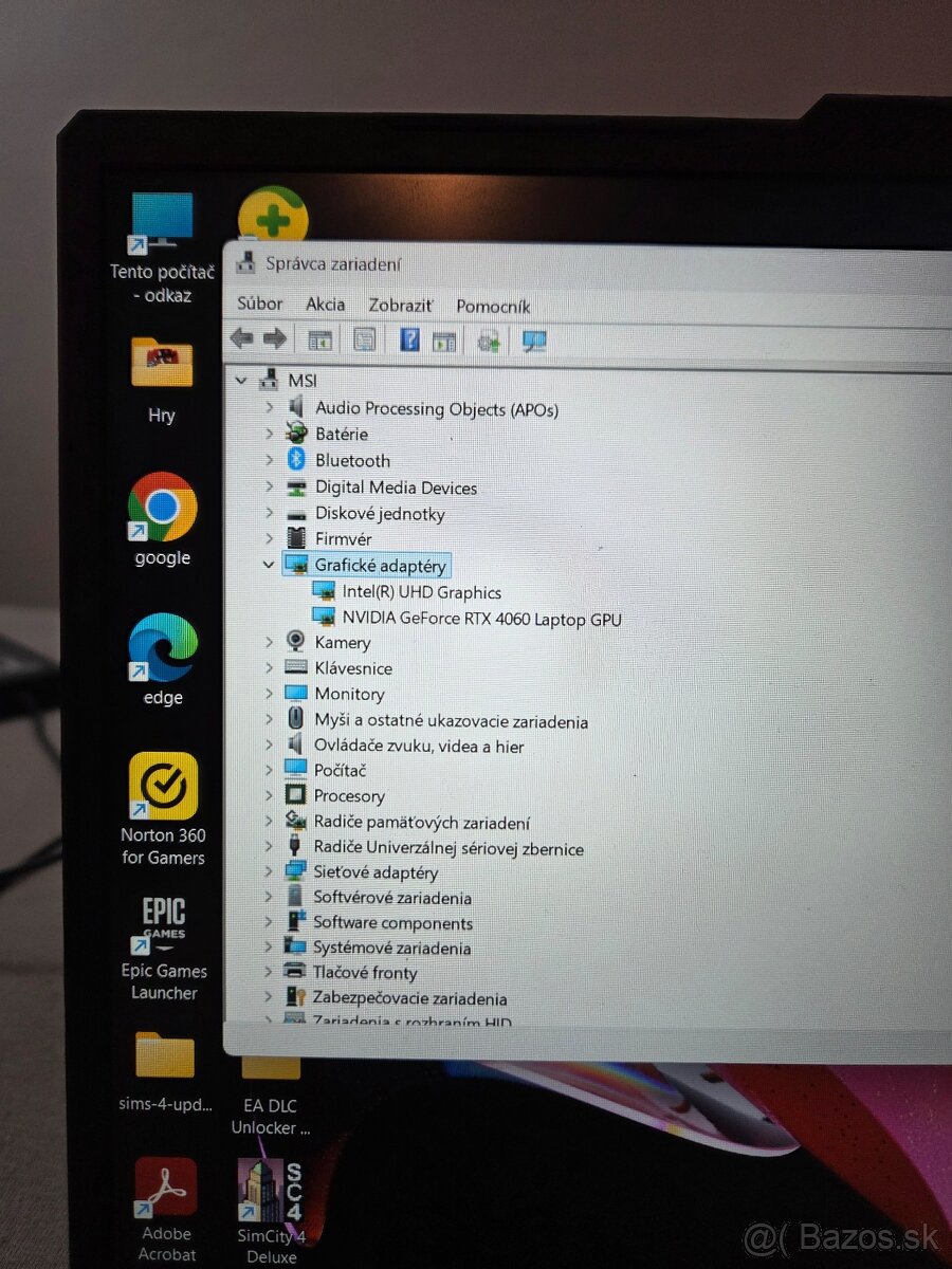 PREDÁM MSI CYBORG HERNÝ NOTEBOOK - 9
