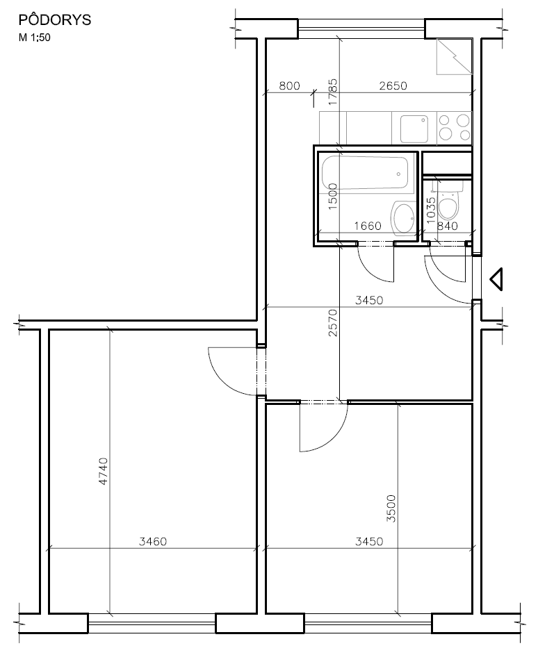 Prenájom 2 izbový byt - 9