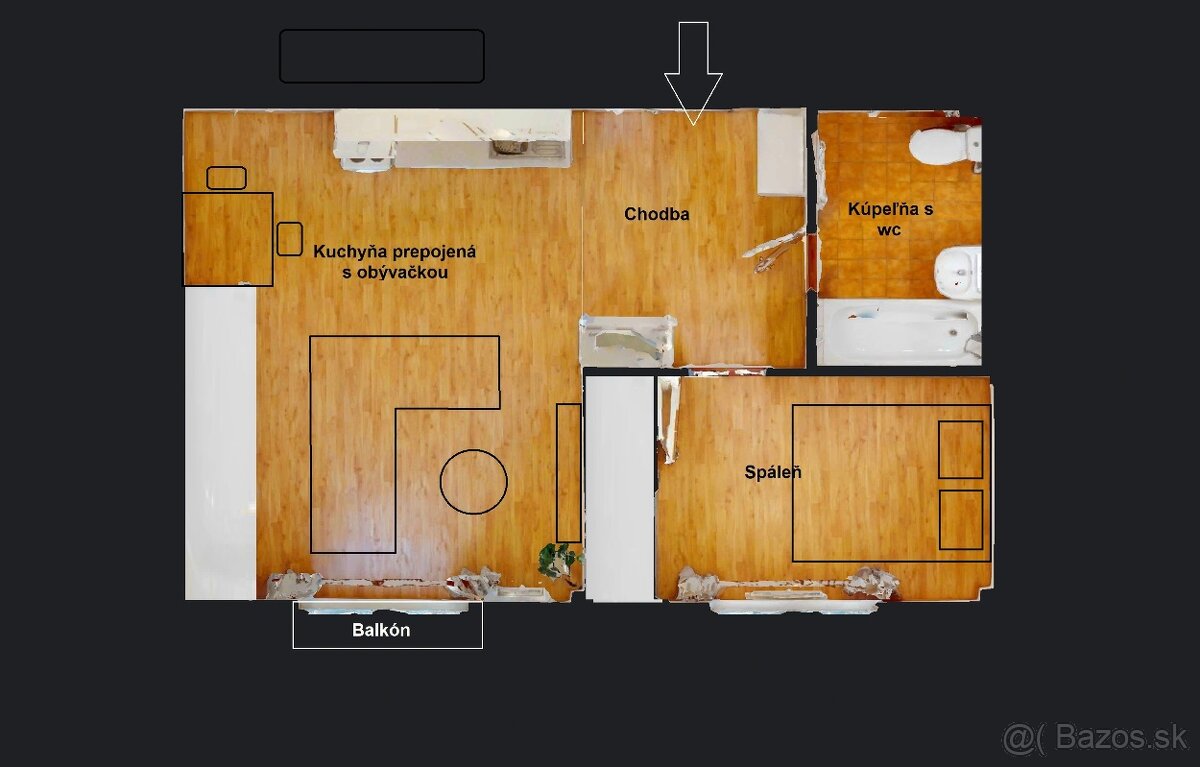 REZERVOVANÉ Menší 2 izb.byt s balkónom SLIAĆ - 9