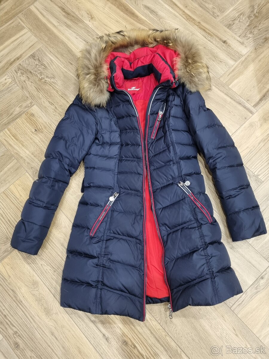 Páperová dámska bunda, modrá, veľ. M - 9