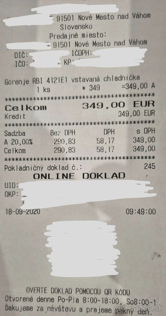 Predám vstavanú chladničku s mrazničkou Gorenje - 9