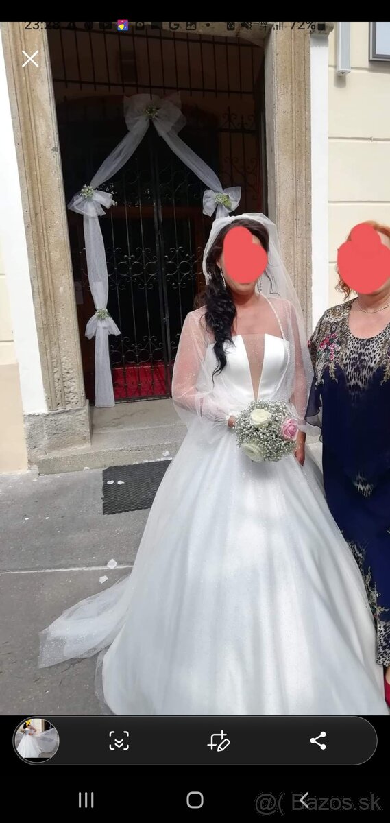 ❣❣❣❣❣❣❣❣❣❣❣Svadobne saty s trlblietavym plášťom Eva Lend - 9