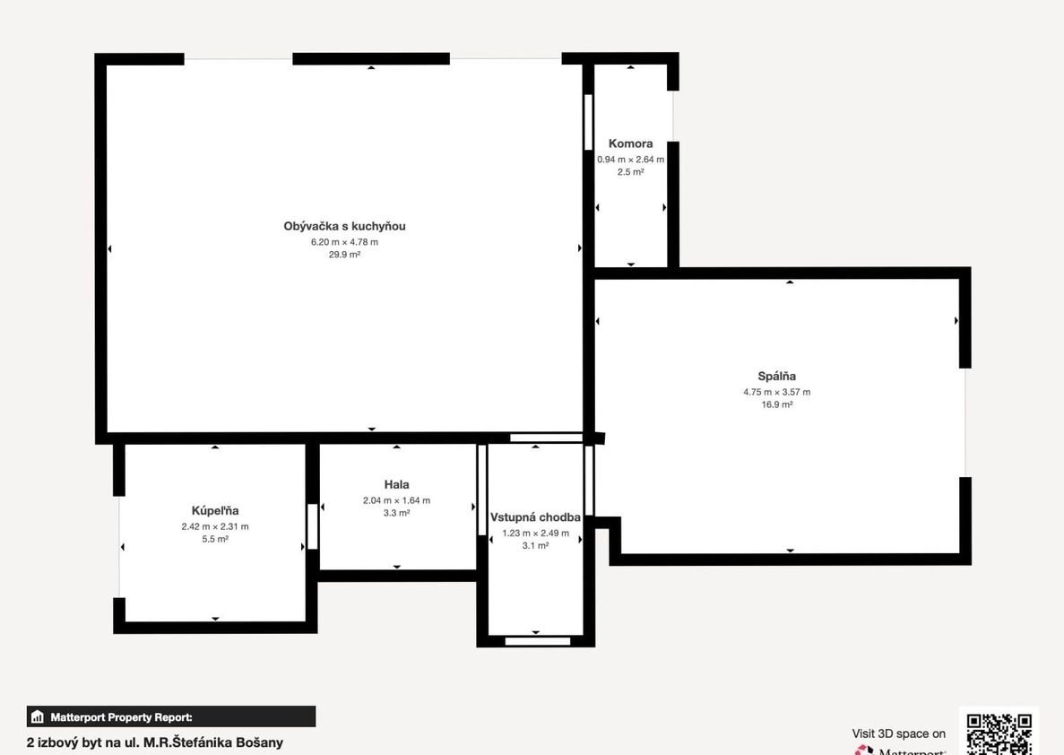 REZERVOVANÉ/ MODERNÝ 2- izbový byt v centre obce Bošany - 9